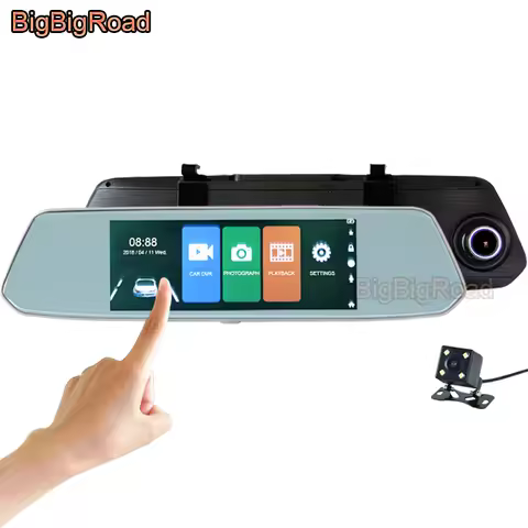 BigBigRoad For Audi A1 A3 A4 B5 B6 B7 B8 A6 C5 C6 C7 A5 A6 A7 A8 Car DVR 7 Inch IPS Touch Screen Rea
