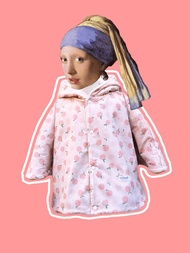 CHILDHOOD柴虎 桃太郎羊羔絨保暖精靈帽斗篷(可雙面穿)