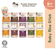 Double happiness rice stick for baby / baby puff / baby biscuit / 宝宝米饼 / baby food / makanan baby / 