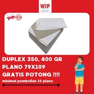 KARTON DUPLEX 350, 400 GR UKURAN A4, F4, A3, 79X109, CUSTOM