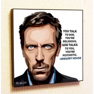 Gregory House Hugh Laurie Motivational Quotes Wall Decals Pop Art s Portrait Framed Famous Paintings