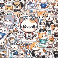 HP 100PCS Cute Tamach Cat Jobs Aesthetic Stickers Waterproof Stickers Adhesive Stickers Waterproof d