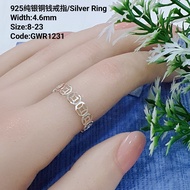 925纯银铜钱戒指💍Silver 925 silver ring men / women Cincin Lelaki Cincin perempuan Perak tulen