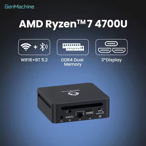 4.1GHz Perfect for Streaming & Work Diy Gaming Mini Pc Genmachine AMD Ryzen 4600U 4700U 4750U 4800H 