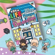 PAPERDOLL TOCA BLUe H0USE DEC0RATI0N Educational toy book for children FULL GLOSSY LAMINATION