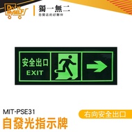[Unique] Power-Free Self-Luminous Sign Emergency EXIT PSE31 Evacuation Signage Right Escape Fire Saf