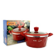 YORK CAST ALUMINUM CASSEROLE NATURAL CERAMIC COATING 24CM 4.1L