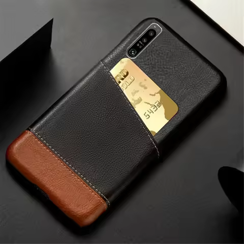 Case For Sony Xperia 1 IV / 10 IV Mixed Splice PU Leather Credit Card Holder Cover For Sony Xperia 1