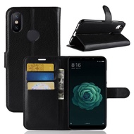 Litchi Leather Phone Case For Xiaomi Mi Play A1 A2 Lite MiA1 MiA2 Xiaomi Mi MAX 2 3 Pocophone F1 Wallet With Card Slot Holder Flip Case Cover