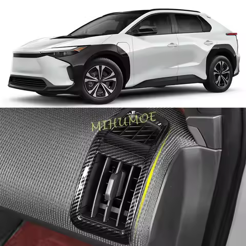 Carbon Fiber Car Center Console Side Air Vent Covers For Toyota bZ4X Subaru Solterra 2023 2024 2025