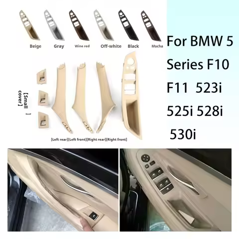 LHD RHD Beige Black Brown Oyster Car Interior Door Armrest Inside Pull Handle Set For BMW 5 Series F