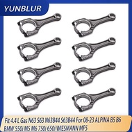 8pcs Engine Connecting Rod Kit Fit 4.4 L Gas N63 S63 N63B44 S63B44 For 08-23 ALPINA B5 B6 BMW 550i M