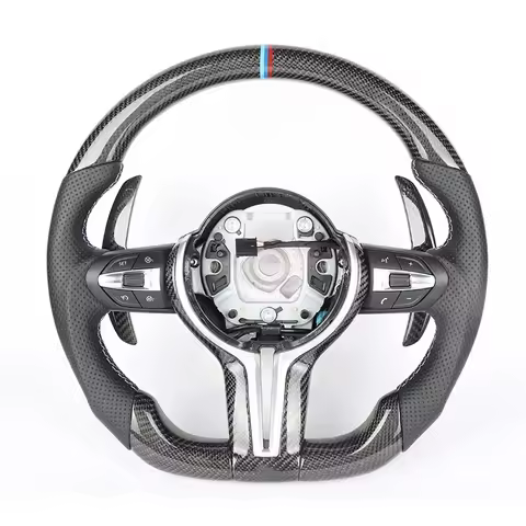 Genuine Carbon Fiber Steering Wheel for BMW M2 M3 M4 M5 M6 X5M X6M F80 F30 F10 LED Car Steering Whee