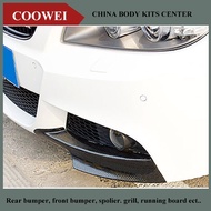 E90 M Tech LCI Style CF Front Bumper Aprons Corner, Car Side Splitters Flaps Cupwings For BMW(Fit E90 LCI M tech Bumper