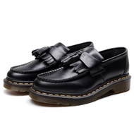 2021 New Genuine Leather Couple Loafers Shoes Black British Stylish Men Martin Shoes High Quality Slip-on Leather Shoes For Men