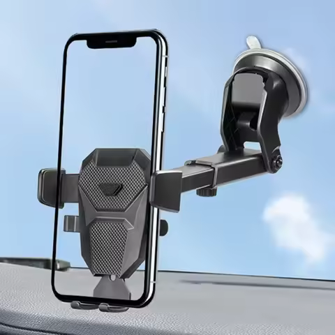 Sucker Car Phone Holder GPS Car Mount Stand GPS Cell Phone Holder Stand For iPhone 17 16 15 Pro Xiao