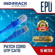 Indorack 15m Lan Cable Cat6 Cat.6 UTP Ethernet Patch Cord Cable