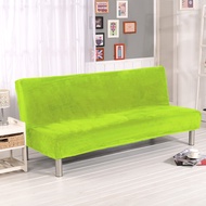 Plush fabric Fold Armless Sofa Bed Cover Folding seat slipcover Thicker covers Bench Couch Protector
