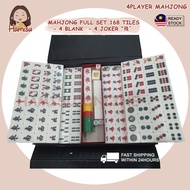 MAHJONG SET 4 PLAYER 168 TILES 4人麻将 168张 飞牌 3人麻将 88张