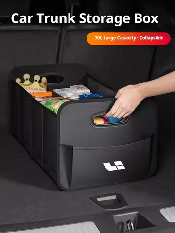 Car Trunk Storage Box Large Capacity Storage Bag Leather For LEADING IDEAL One Li Auto L9 L6 L8 L7 M