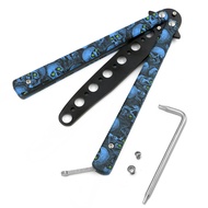 MORDEN MS Practice Finger Trainer Tool, Steel Metal Folding Balisong Tool with Latch for Training an