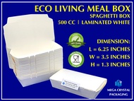 Spaghetti 500cc Laminated White / Brown Silver / Laminated Brown ( 25 pcs. Per Pack ) Lunch / Meal B