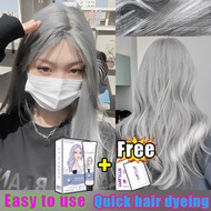 Hair color cream Hair beauty Hair dye Gray Milk tea ash Blonde Quickly color Not harmful to hair