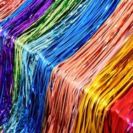 1X2Meters/Foil Curtain Fringe Curtain Tinsel String Shiny Gold Foil Metallic Curtain Backdrop Birthd