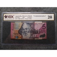 2001 Australia, Reserve Bank 5 Dollars >CM01750757 (Commemorative) <MDC 20>