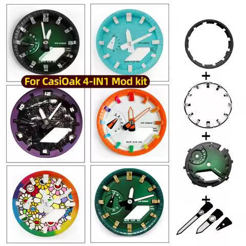For Casio G-shock GA2100 ga2110 ga-b2100 Watch Scale Ring DIY CasiOak 4-IN1 Mod kit Index dial surfa