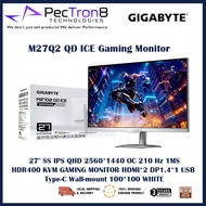 GIGABYTE M27Q2 QD ICE - 200Hz KVM Gaming Monitor | QUANTUM DOT | QHD 27" IPS | 1440P | WHITE