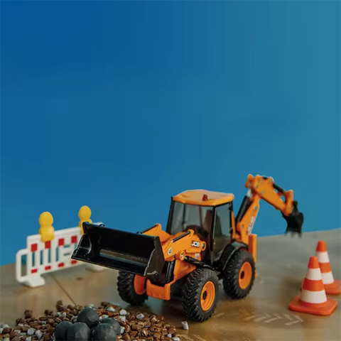 Siku Diecast 1: 50 JCB4CX Excavator Loader Both Ends Working 3558 Alloy Model Vehicle Simulation Min