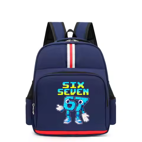 Waterproof Multi-function Kids Backpack Italian Brainrot 6 7 Cartoon Primary Student Schoolbag Fun 6