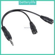 BTF 3 5mm 1 To 2 Splitter Cable 18cm 1 8 Inch Male To 2 Stereo Female Jack Socket