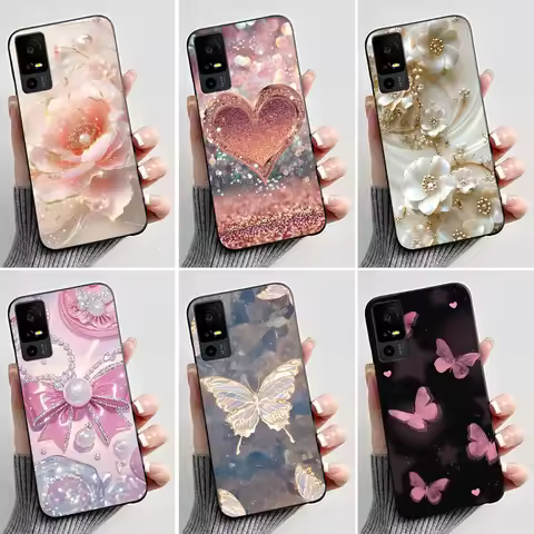 For TCL 40R Case Sharp Aquos V6 5G Capa Soft Silicone Shell TCL 40 SE Funda Sharp Aquos V7 Plus Cove