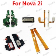 Nova 2i Loud Speaker Buzzer Charging port Board Power Volume Flex Replacement For Huawei Nova 2i Mai