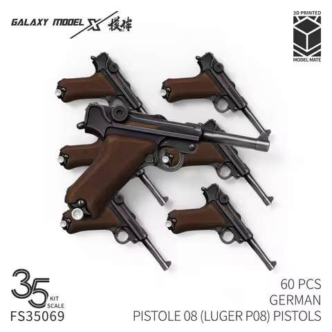 Galaxy FS35069 1/35 German Pistole 08 (Luger P08) Pistols Set Resin 3D Printed Detail Up for Miniatu
