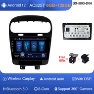 EKLEVA 6 + 128GB 2 Din Android 14วิทยุ DSP Carplay สำหรับ DGE Journey Fiat Leap 2012-20เครื่องเล่นวิ