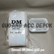(PROMO) Kotak Makan Thinwall Container Box Dm 300ml isi 25set 300 ML