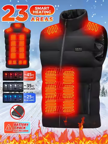 Smart Heating Vest, 23 Heating Zones,4-Switches,3 temperature options, for Winter Indoor and outdoor