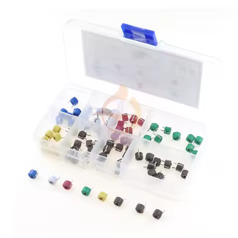80Pcs 8Value 6mm 5pf -120P DIY Adjustable Capacitor Variable Capacitor Assorted kit