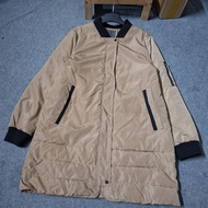 New Korean brand long bomber jacket, thick and warm winter jacket woman