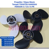 Propeller / Kipas Mesin Tempel TOHATSU HANGKAI PARSUN 5 / 5.8 / 6 PK
