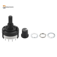 3P4T 3 Pole 4 Position Single  Band Selector Rotary Switch w Knob