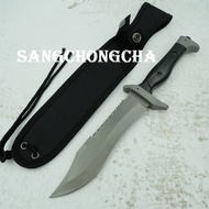 Sangchongcha Camping knife Bowie knife มีดโบวี่ มีดพกพา มีดเดินป่า มีดแคมป์ปิ้ง มีดใบตาย มีดสวย ฟันเ