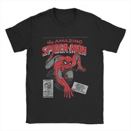 Spider-man Spiderman Movie Retro Comic Men T Shirts Creative Tees Round Neck T-Shirt 100% Cotton Bir