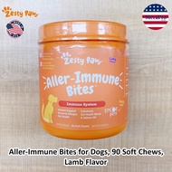 Zesty Paws® Aller-Immune Bites for Dogs All Ages Peanut Butter Flavor 90 Soft Chews สำหรับสุนัข ทุกข