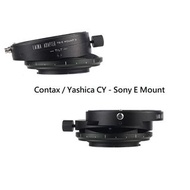 LAINA Contax / Yashica CY / Zeiss Lens To Sony E-Mount Adaptor (Tilt &amp; Shift 移軸+平移金屬接環)