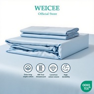 WEICEE ผ้าปูที่นอน Plain Bedsheet มี3ฟุต/3.5ฟุต/5ฟุต/6ฟุตผ้าปูที่นอนกันไรฝุ่น รัดมุมรอบเตียง360องศา 