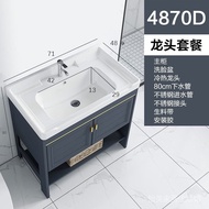 《Chinese mainland delivery, 10-20 days arrival》Mirror Cabinet Alumimum Wash Basin Cabinet Small Apartment）JUCHENChen Floor-Standing Balcony Bathroom Cabinet（Bathroom Cabinet Washstand Combination Washbasin Toilet BRCI